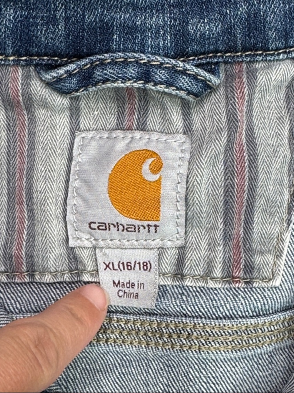 Carhartt 102970 414 Benson Denim Jacket Size XL - Picture 3 of 5